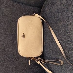NWT light blue Coach crossbody leather